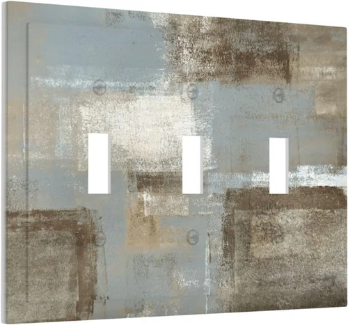 Miniatura 139 de Cubiertas Decorativas para Placas de Interruptor Abstracto Moderno de Mediados de Siglo Arco Boho Sol Dorado Hoja 1 Gang Placa de Pared Cubierta