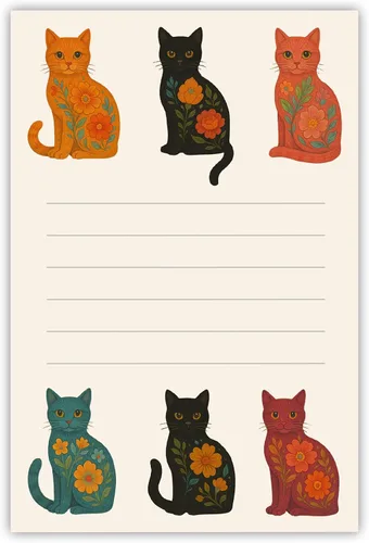 Miniatura 9 de Lista de tareas adhesiva linda de gato kawaii Cuaderno de notas de humor de gato, tarjeta de notas para regalo para amantes de los gatos 50