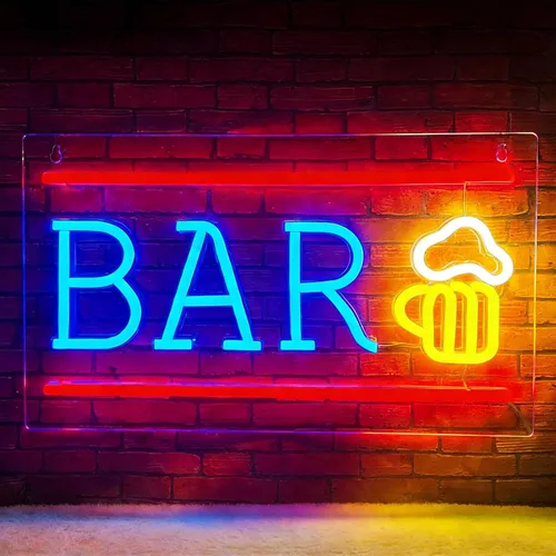 Miniatura 10 de Letrero de neón Cheers para decoración de pared, letrero de luz de neón LED para bar, letrero de neón USB alimentado para decoración de pared