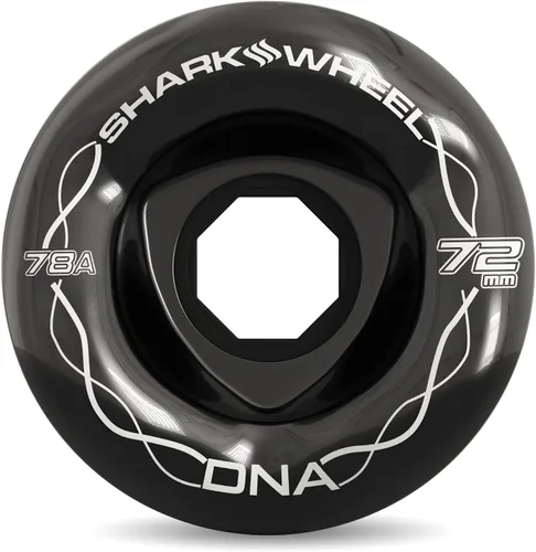 Miniatura 2 de Ruedas Shark Wheel de 72 mm para longboard de crucero, fórmula DNA, juego de 4 ruedas Negro con azul