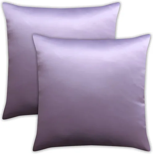 Miniatura 28 de AVKA Studio Fundas de Cojines Decorativos de Satén de Calidad Gruesa - Juego de 2 - Negro 12x12 pulgadas Fundas de Almohada Decorativas - con Forro