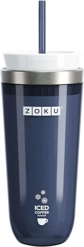 Zoku Cafetera de Café Helado Instantáneo, Enfriador de Bebidas Reutilizable que Enfría Bebidas Calientes en Minutos Sin Dilución, Vaso Portátil de