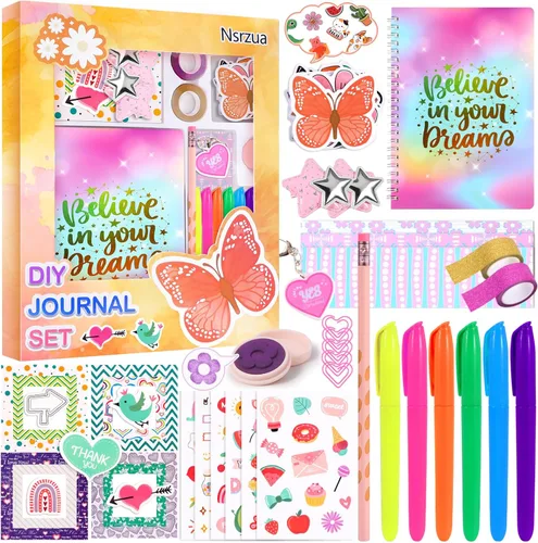 Miniatura 11 de Nsrzua Kit de Diario DIY para Niñas, Juguetes para Edades 8-14 y Regalos de Cumpleaños para Niñas