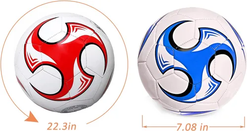 Miniatura 2 de Balón de fútbol tamaño 3, 4, 5 con aguja de bomba, diseño antiexplosión, para interiores y exteriores, adecuado para niños, práctica
