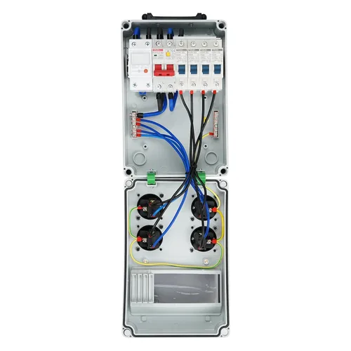 Miniatura 8 de Caja de Distribución de Energía, Caja Eléctrica con Medidor de Electricidad 110V y Panel de Salida de Energía NEMA 5-20, Caja de Distribución