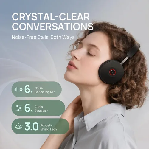 Miniatura 4 de Yealink WH68 Hybrid DECT 6.0 & Bluetooth - Auriculares inalámbricos con soporte de carga, auriculares de oficina ANC de grado empresarial, rango