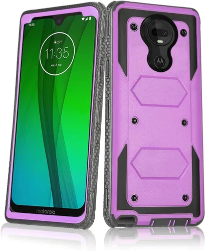 Miniatura 8 de Asuwish Funda de teléfono para Moto G7/G7+/Revvlry Plus Funda híbrida a prueba de golpes de cuerpo completo protector resistente Accesorios