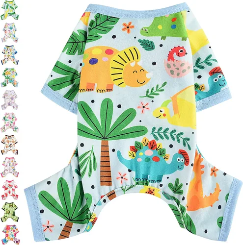 Miniatura 13 de Pijamas para perros, ropa suave y elástica para perros pequeños, hembras y niños, tamaño mediano, ropa para cachorros, ropa para cachorros, mameluco