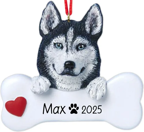 Miniatura 8 de Adorno de Navidad personalizado Beagle 2026 Raza de perro con hueso y corazón decoración de árbol de Navidad – Regalo único de recuerdo de Navidad