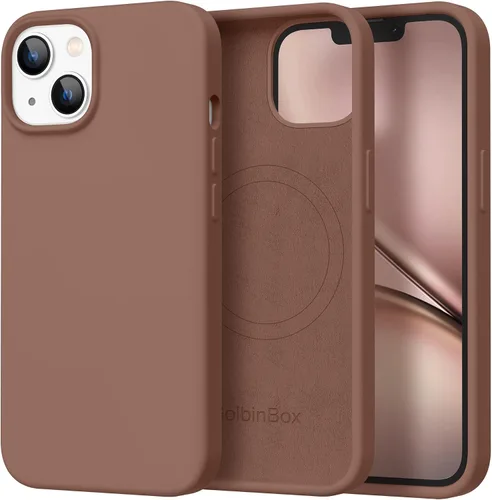 Miniatura 40 de GolbinBox Funda magnética para iPhone 17, compatible con MagSafe, cubierta de silicona integrada para control de cámara, funda de silicona líquida a