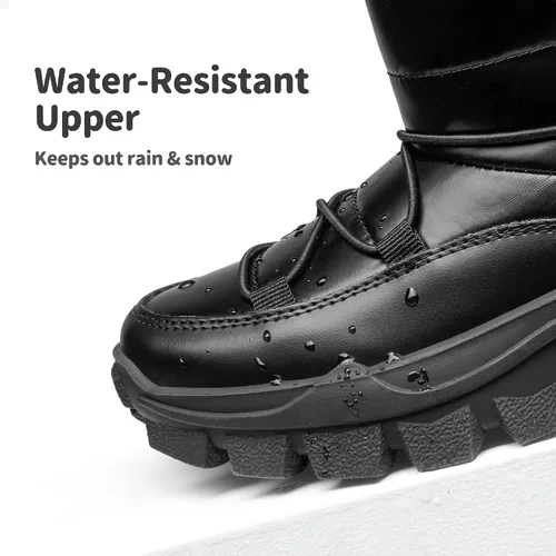 Miniatura 4 de DREAM PAIRS Botas de nieve para niñas y niños, antideslizantes, cálidas al aire libre, zapatos de invierno para niños pequeños