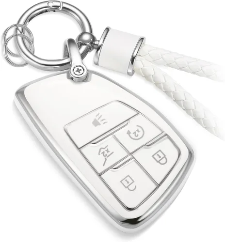 Miniatura 30 de Funda para llavero Buick con llavero de cuerda trenzada de metal, funda suave mejorada para Avenir Envision Encore Chevy Suburban Tahoe GMC Yukon