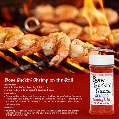 Miniatura 3 de Bone Suckin' Condimento para salsa y variedad de frotamiento, original, filete, mariscos y pollo, ideal para asar a la parrilla, ahumar, sin OMG