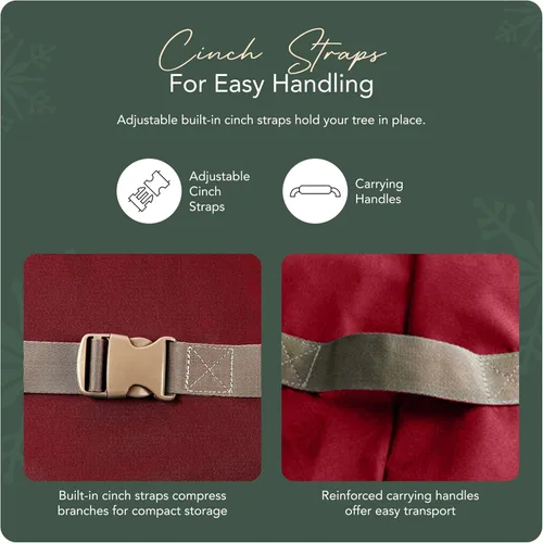 Miniatura 5 de Covermates Keepsakes - Bolsa vertical de almacenamiento para árbol de Navidad, árboles resistentes para cubiertas de clósets, poliéster 300D