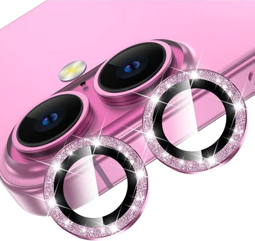 Miniatura 8 de YWXTW Protector de lente de cámara para iPhone 15/15 Plus/16e/ 17e, anillo de metal antiarañazos individual protector de pantalla de vidrio templado