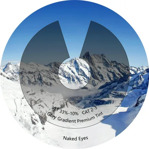 Miniatura 4 de Lentes de rendimiento compatibles con Oakley Fives Squared OO9238 Fives Squared Asian Fit(AF) OO9214 - Grey Gradient