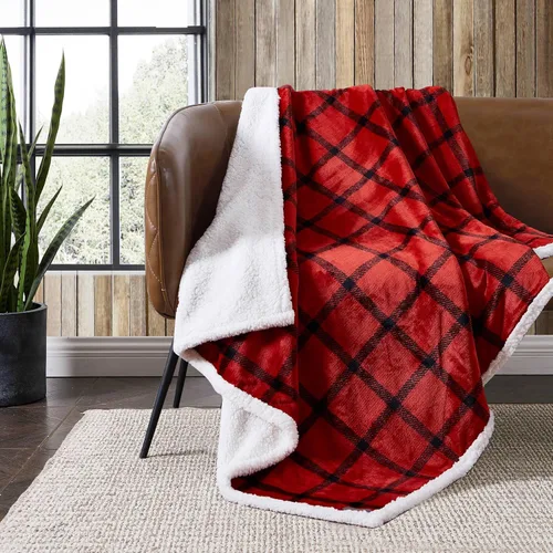Miniatura 39 de Eddie Bauer - Manta, Forro Polar Cepillado y Ropa de Cama Sherpa Suave, Manta para Sofá y Cama (Gris Tono Alce, 50" x 60")