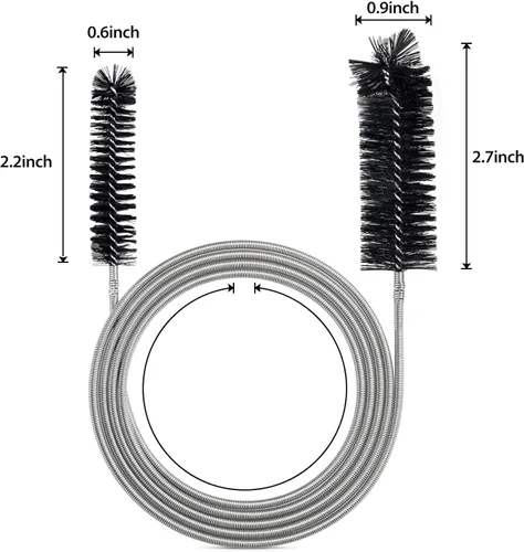 Miniatura 4 de Cepillo de drenaje Cepillo de limpieza de tuberías Agujero de drenaje delgado Herramienta de limpieza Manguera Flexible Tubo de alimentación Cepillo