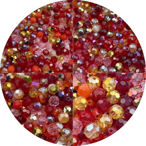 Miniatura 26 de 200 cuentas redondas de cristal de vidrio de 6mm, cuentas espaciadoras facetadas redondas para hacer joyas, pulseras, aretes, collares, campanillas