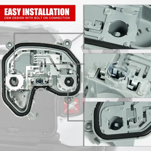 Miniatura 4 de Soporte para lámpara trasera izquierda del lado del conductor con arnés compatible con Jeep Renegade 2015 2016 2017 2018 2019 2020 2021 2022 2023
