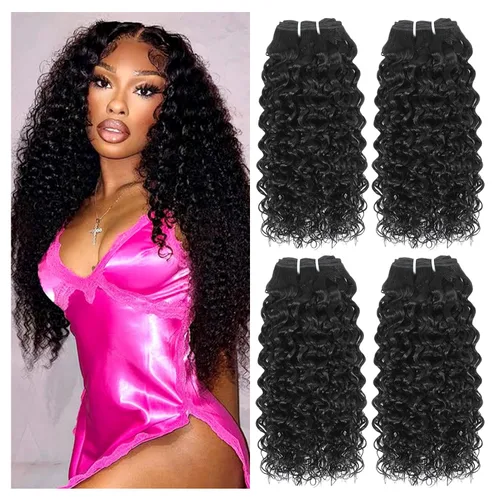 Miniatura 12 de Liang Dian Paquetes Rizados de Cabello Humano 8 8 10 10 Pulgadas Paquetes Kinkycurly de Cabello Humano para Mujeres Negras 100% Sin Procesar Cabello