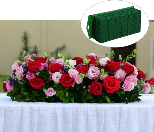 Miniatura 4 de Boao 2 piezas de soporte de espuma floral con espuma floral para flores frescas, cuenco para mesa de centro de mesa, arreglo floral, rectangular
