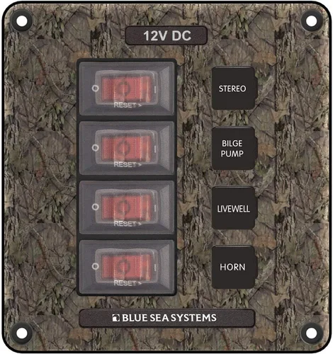 Miniatura 9 de Blue Sea Systems 4322 Panel de interruptores de disyuntor resistente al agua, gris, 6 posiciones