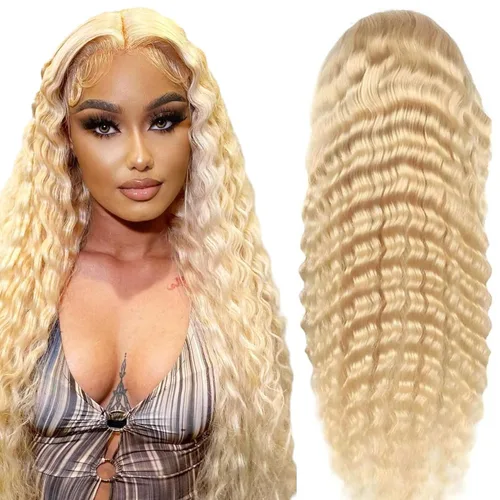 Miniatura 11 de Pelucas de cabello humano rizado con encaje frontal de 13 x 6 pulgadas, pelucas de cabello humano brasileño rizado para mujeres, densidad del 200 %