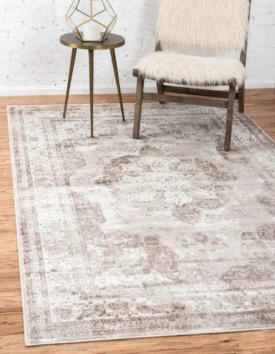 Miniatura 35 de Unique Loom Sofia Collection - Alfombra tradicional vintage, inspirada en Francia (7 pies x 10 pies, rectangular, negro/gris claro)