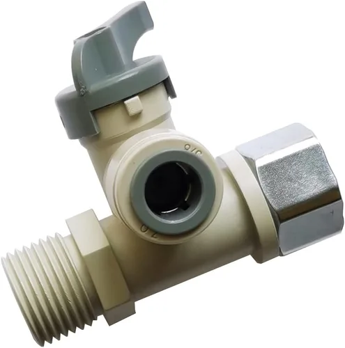 YZM Filtros de agua RO Adaptador de agua de alimentación de 1/2" a 1/4" válvula de bola grifo grifo de alimentación ósmosis inversa (adaptador de