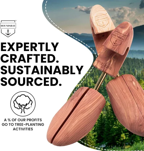 Miniatura 8 de Árbol de zapato de cedro HOUNDSBAY - Hormas de zapatos para hombre y mujer, zapatillas, ensanchador y moldeador