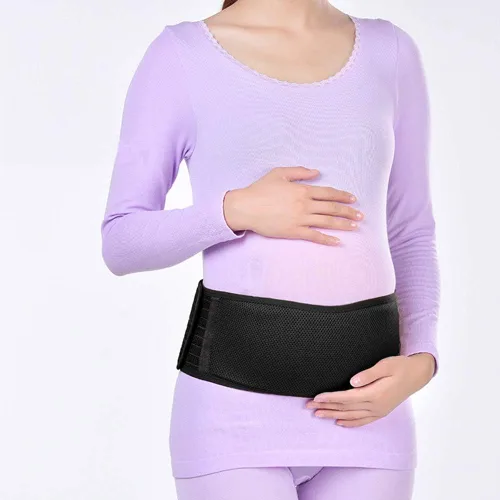 Cinturón de maternidad mejorado transpirable, banda abdominal para el vientre, soporte de espalda cuando está embarazada, talla única, color negro