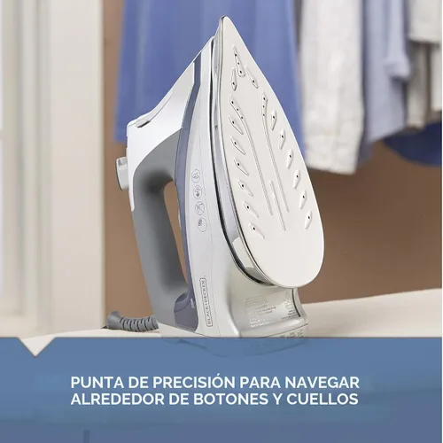 Miniatura 4 de BLACK+DECKER Allure - Plancha de vapor profesional, azul, D3030 Gris/azul