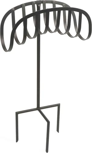 Liberty Garden Products, soporte para manguera de jardín tipo 647 Manger, soporta una manguera de 125 pies y 5/8 de pulgada, color negro