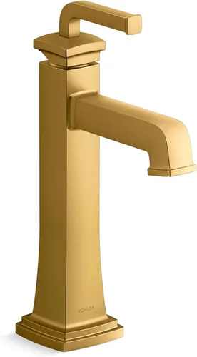 Miniatura 38 de KOHLER K-27399-4K-2MB Riff - Grifo de lavabo de baño amplio, grifos de baño de 3 agujeros con drenaje clicker, 1.0 GPM, latón moderno cepillado