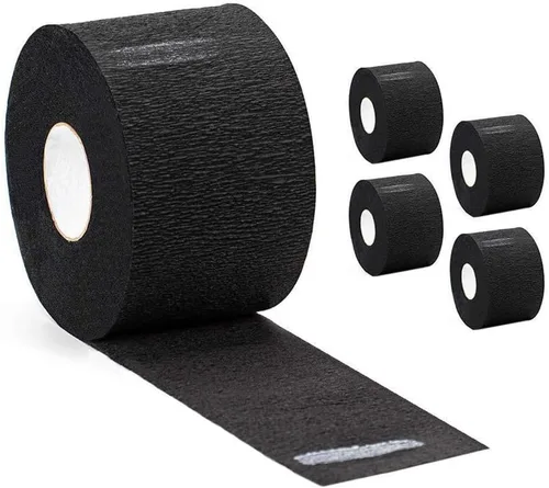 Miniatura 2 de 2 rollos de tiras de papel de cuello negro para peluquería banda para el cuello de peluquería tiras de peinado de papel para peluquería