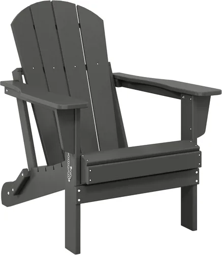 Miniatura 37 de HDPE Laguna Silla Adirondack plegable de polietileno (juego de 2), teca