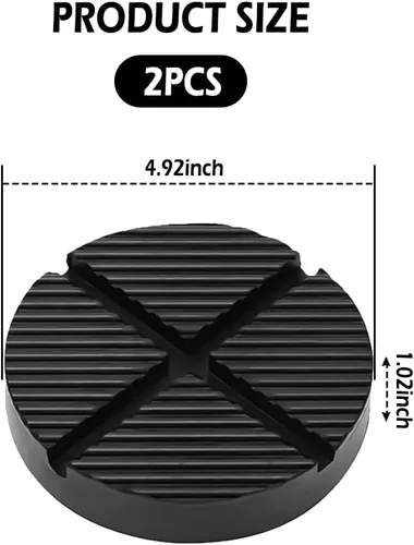 Miniatura 2 de 2 almohadillas para gato de piso, adaptador de goma negra que proporciona amortiguación, adaptador universal para gato de soldadura con ranuras