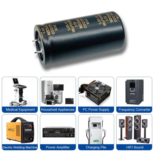 Miniatura 7 de 2 piezas 80V 10000UF Condensador electrolítico de inserción 35x70mm (1.37x2.76in) Filtro de amplificador de potencia Condensador electrolítico