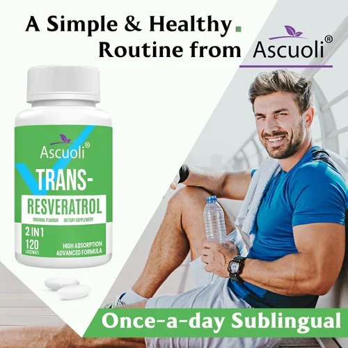 Miniatura 9 de Trans-Resveratrol Sublingual Pureza 99%, Fórmula Avanzada 3 en 1 Suplemento de Resveratrol para Boost NAD +, Apoyo Inmune y Energético, 120