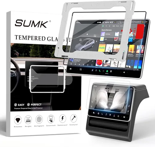 Miniatura 10 de Protector de pantalla trasera de 8 pulgadas para Tesla Model Y Juniper/Model 3 Highland, [HD y sin bordes y 9H] Protector de pantalla de vidrio