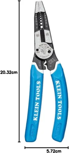 Miniatura 13 de Klein Tools K12065CR - Pelacables, cortador y herramienta engarzadora, fabricado en Estados Unidos, para cortar, pelar, engarzar y torcer