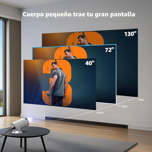 Miniatura 7 de Proyector con WiFi y Bluetooth, Mini Proyector, Soporte 4K 1080P Proyectores de Películas Inalámbricos Portátiles 220° Giratorio Pantalla de 130