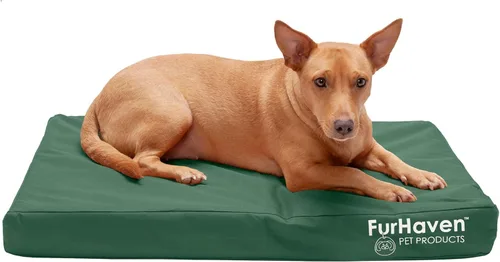 Miniatura 17 de Furhaven Cama ortopédica resistente al agua para perros grandes con funda extraíble lavable, para perros de hasta 95 libras – Colchón de lona Oxford