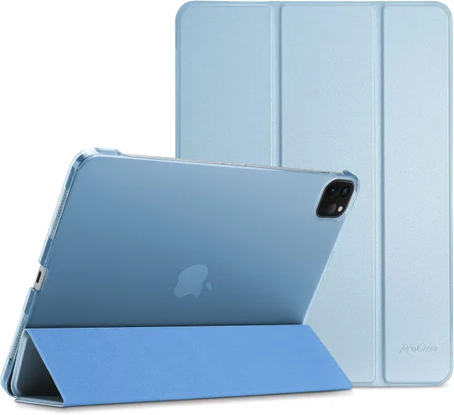 ProCase Funda inteligente para iPad Pro de 12.9 2022/2021/2020/2018, carcasa rígida con soporte delgado para iPad Pro de 12.9 pulgadas, 6ª Celeste