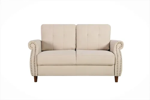 Miniatura 7 de Container Furniture Direct Tapizado ultra moderno con botones capitoné en la parte trasera con brazos enrollados para sala de estar, galleta
