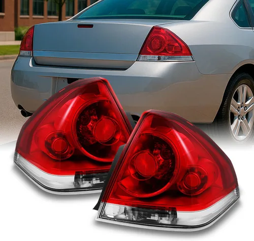 AKKON - Para Chevy Impala de repuesto de luces traseras rojas transparentes para conductor/pasajero, par nuevo