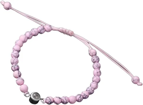 Miniatura 12 de Elegante pulsera de proyección de cristales que muestra I Loves You en 100 idiomas, gran regalo para amantes y parejas de uso diario