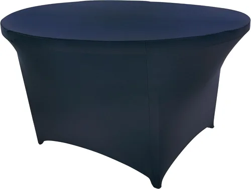 Miniatura 154 de Mantel de cóctel de elastano redondo de 24 pulgadas x 30 pulgadas de alto, color negro