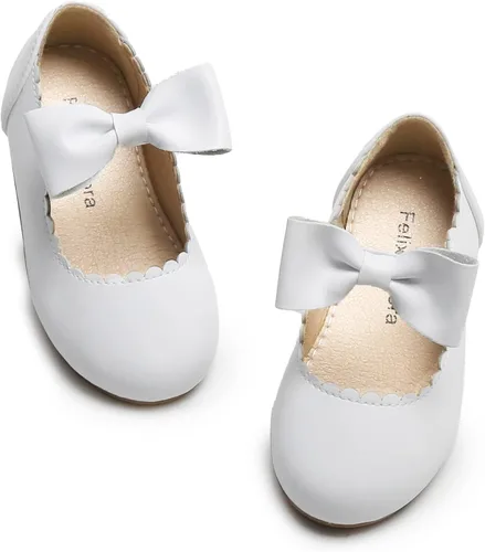 Felix & Flora Zapatos de vestir para niña de las flores, zapatos planos de ballet para niñas, para fiestas, escuela, boda